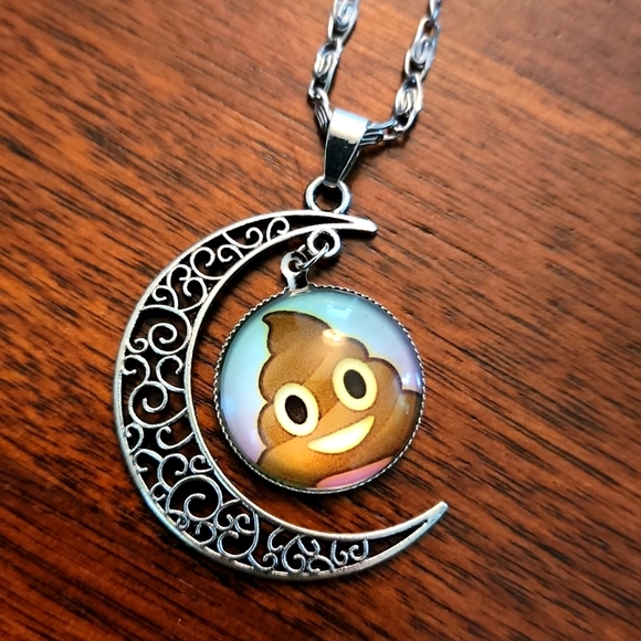 Jewelry - Poop emoji necklace bracelet and earring set
